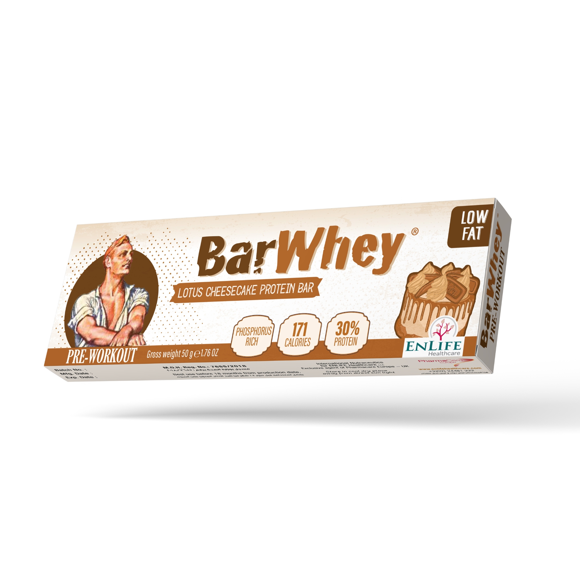 Bar Whey Lotus Cheese cake Protein Bar 50gm image number 0