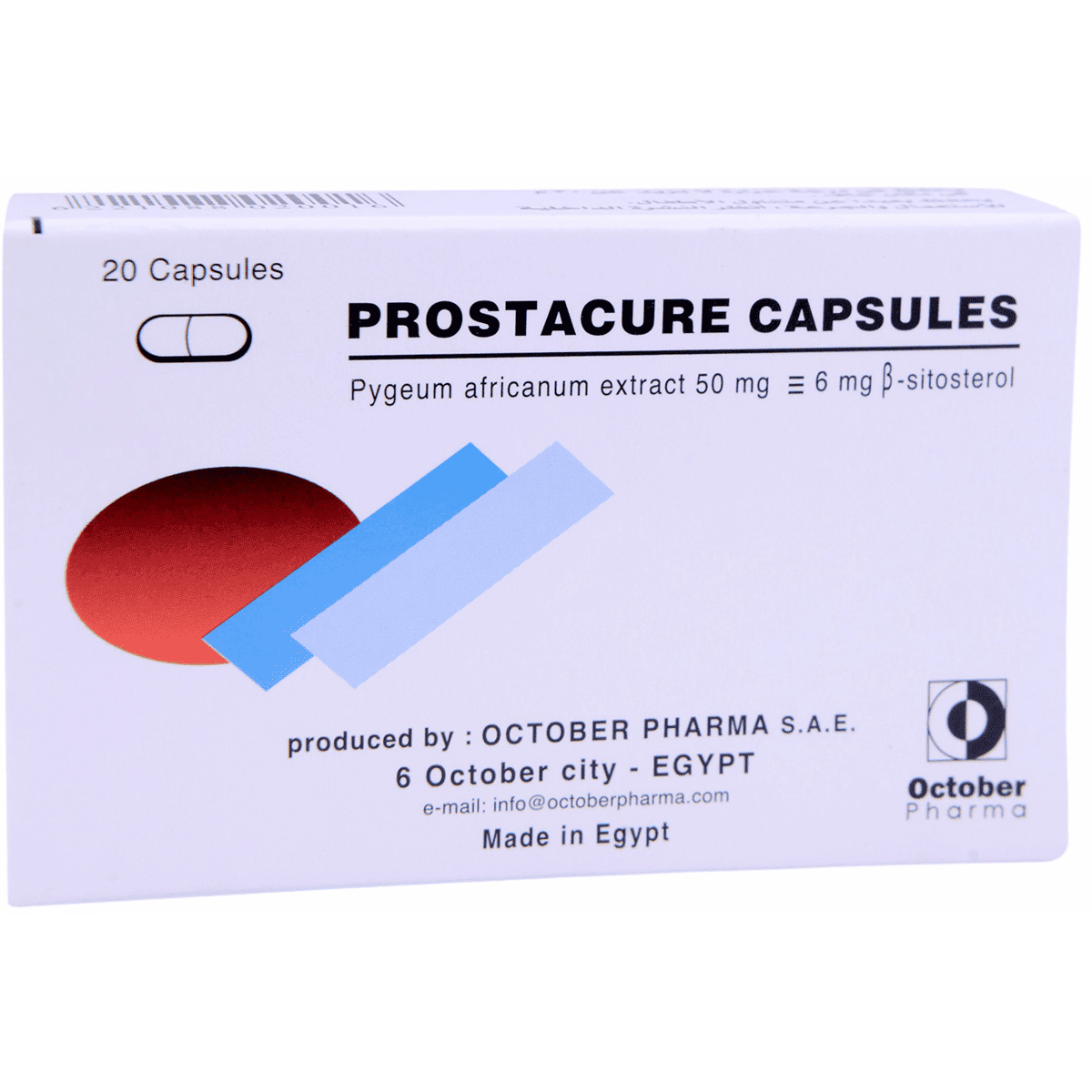 Prostacure 50mg 20 Capsules image number 0