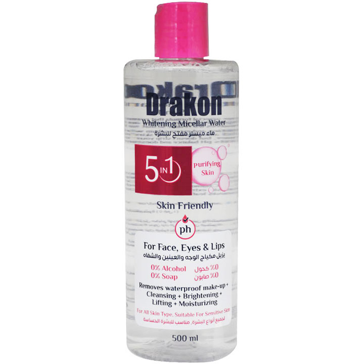 Drakon Whitening Micellar Water Make Up Remover 500ml image number 0