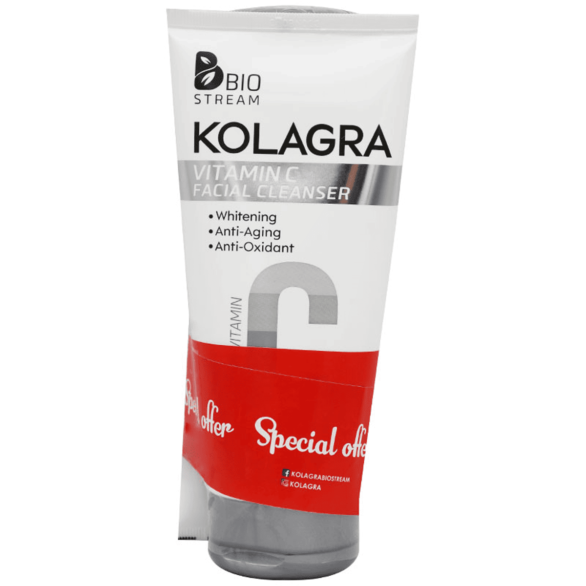 Kolagra C Vitamin Facial Cleanser 2X200ml (Offer Pack) image number 0
