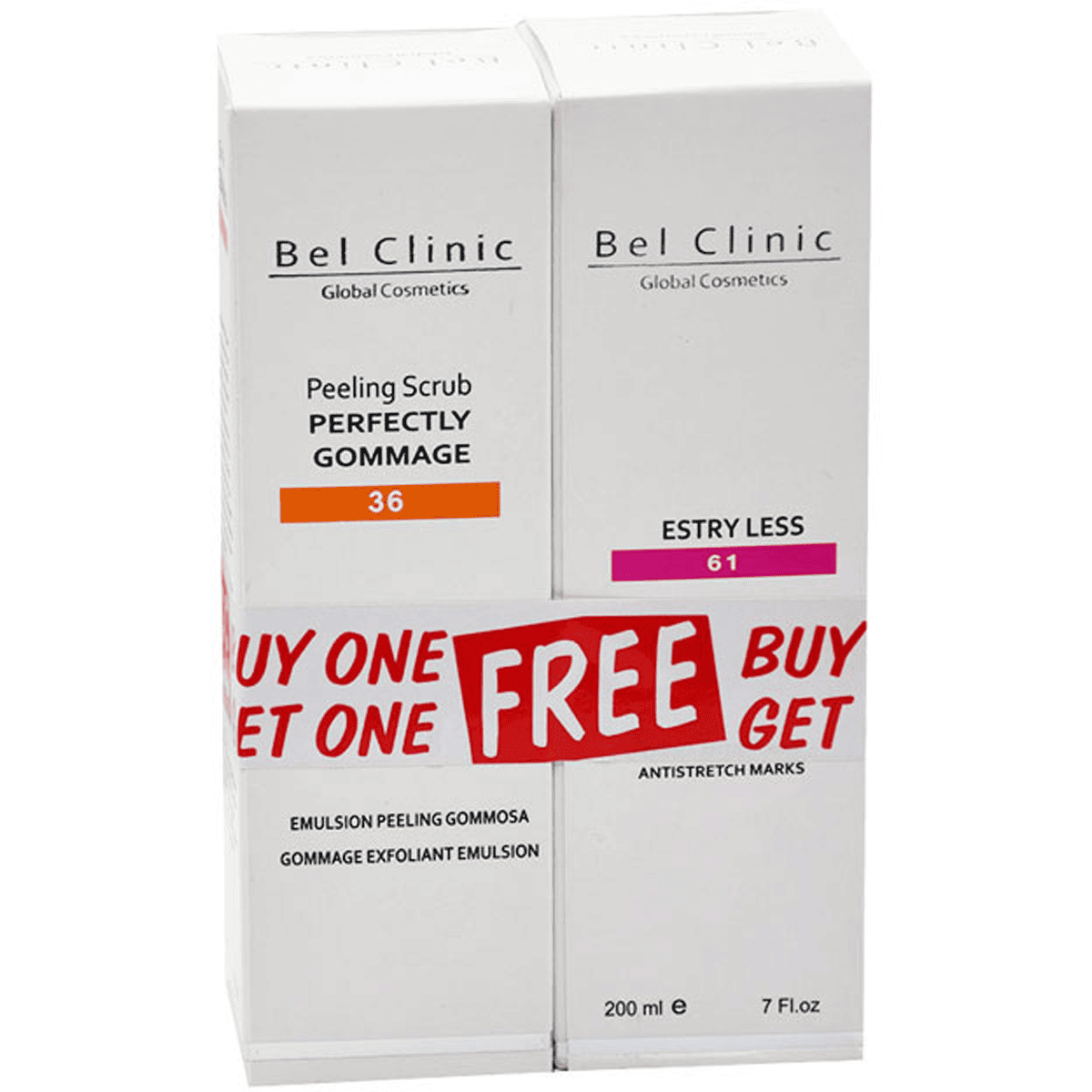 Belclinic (Peeling Scrub 200ml + Stretch Mark Cream 200ml) (Offer Pack) image number 0