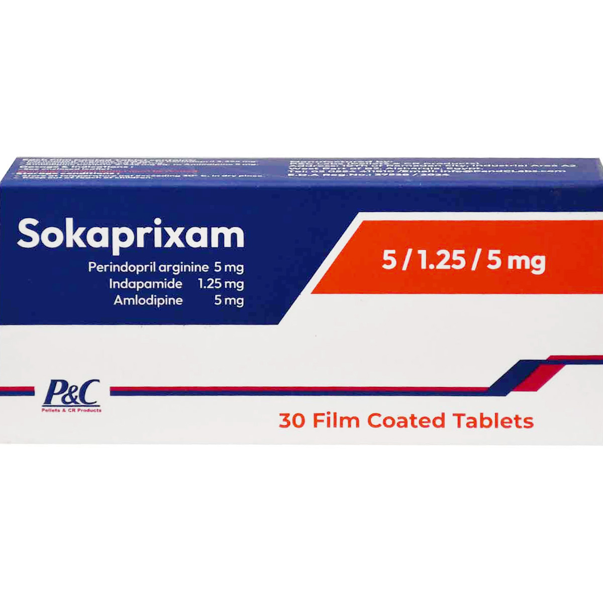 Sokaprixam 5 mg/1.25 mg/5 mg 30 Film Coated Tablets image number 0