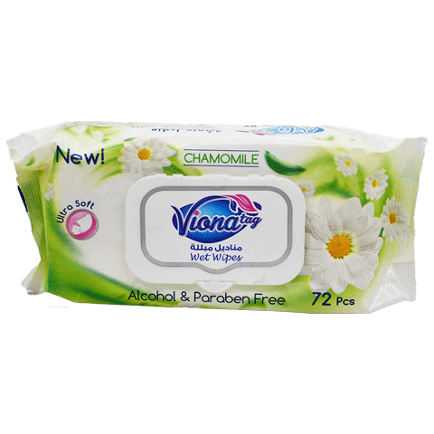 Vionatag Wet Wipes Chamomile 72 Pieces image number 0