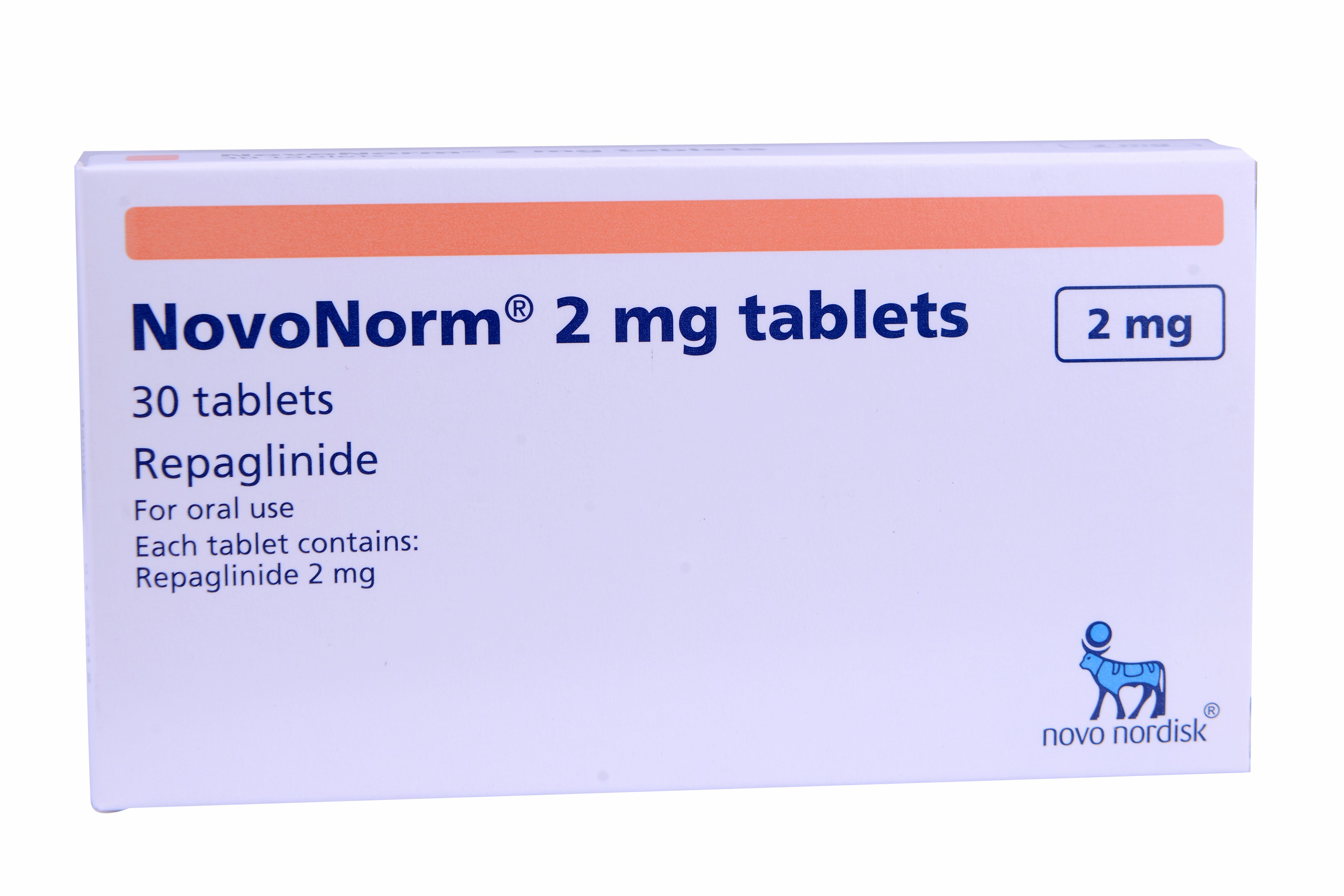 Novonorm 2mg 30 Tablets image number 0