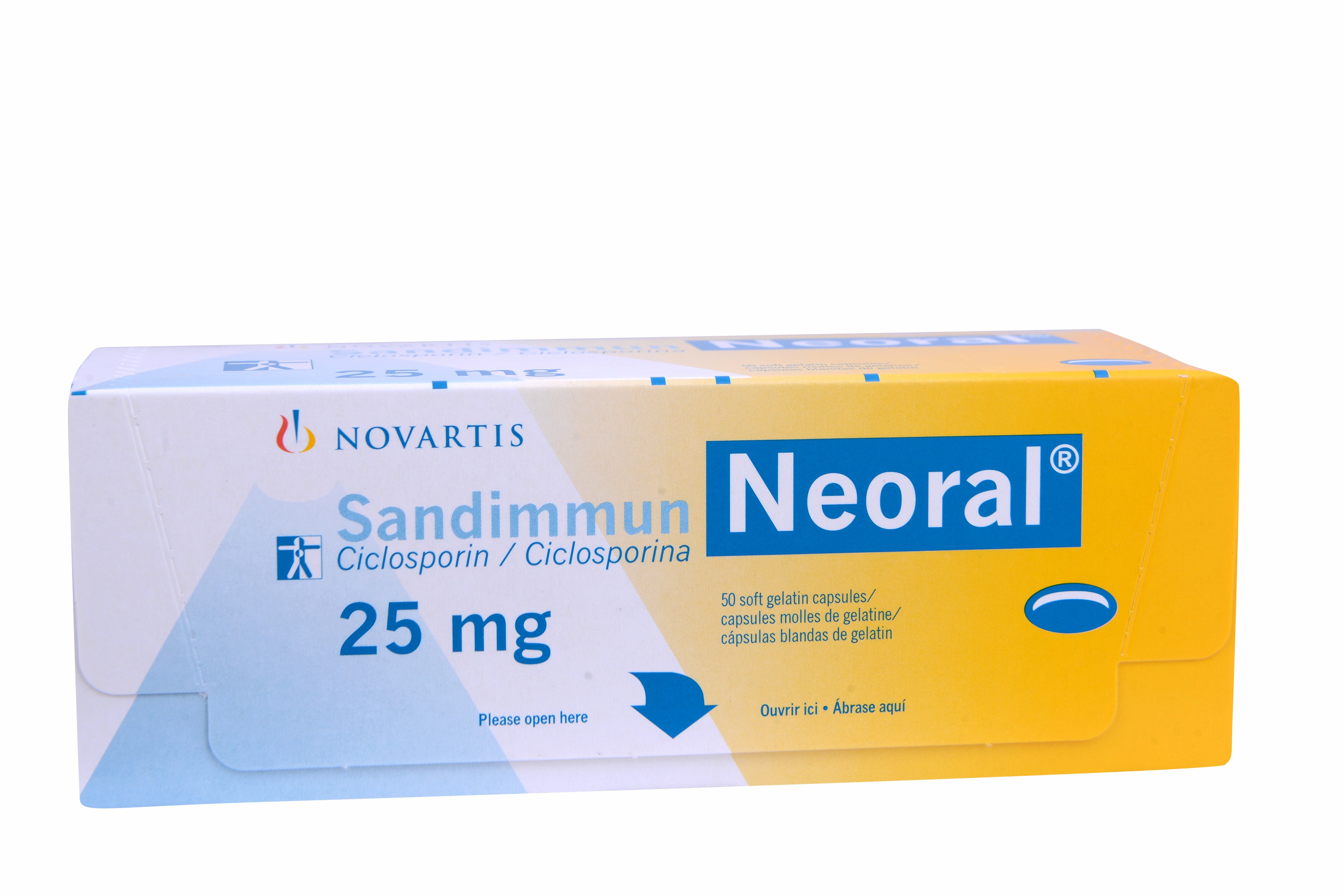 Sandimmun Neoral 25mg 50 Capsules image number 0