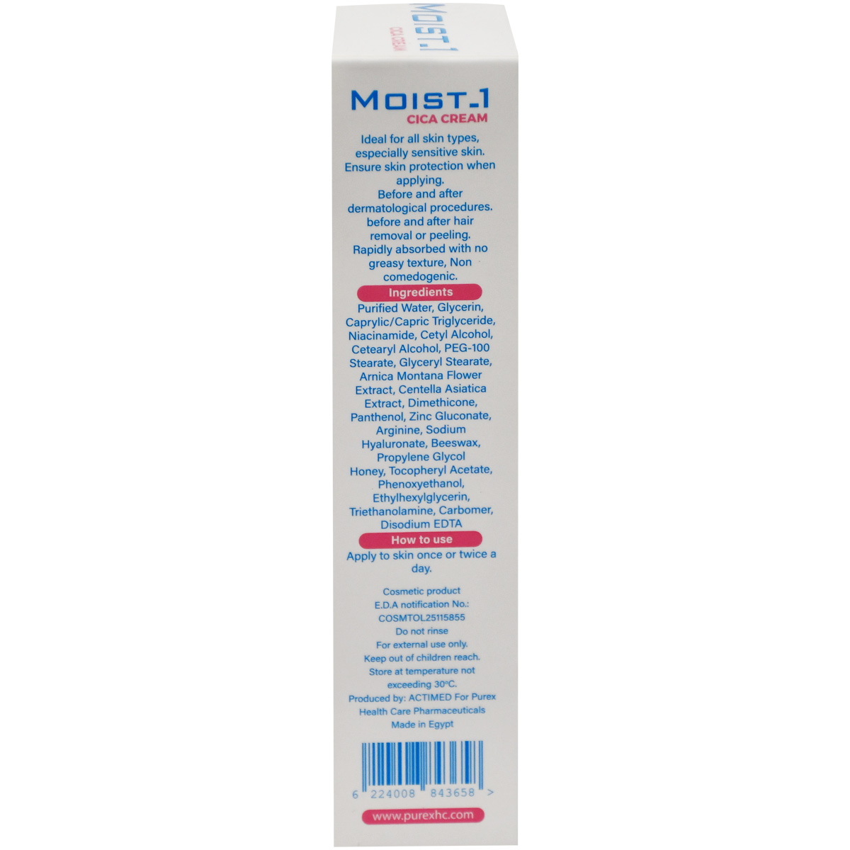 Moist-1 Calming and Repairing Cica Cream For All Skin Types 50 gm image number 1