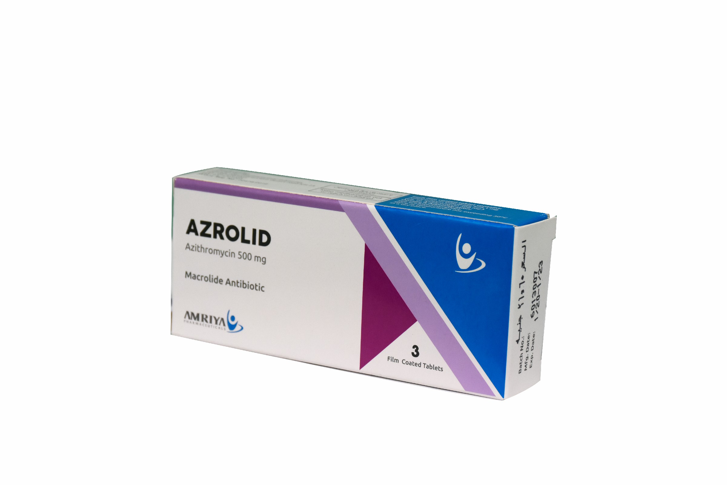 Azrolid 500mg 3 Tablets image number 0