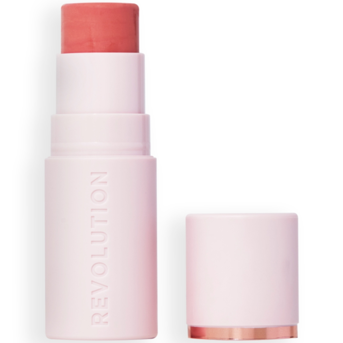 Revolution Silk Blush Stick Peachy Pink image number 1