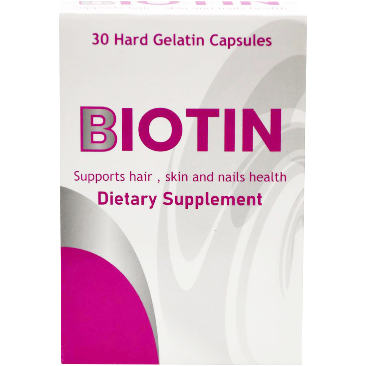 Biotin Hair Skin and Nails 30 Hard Gelatin Capsules image number 0