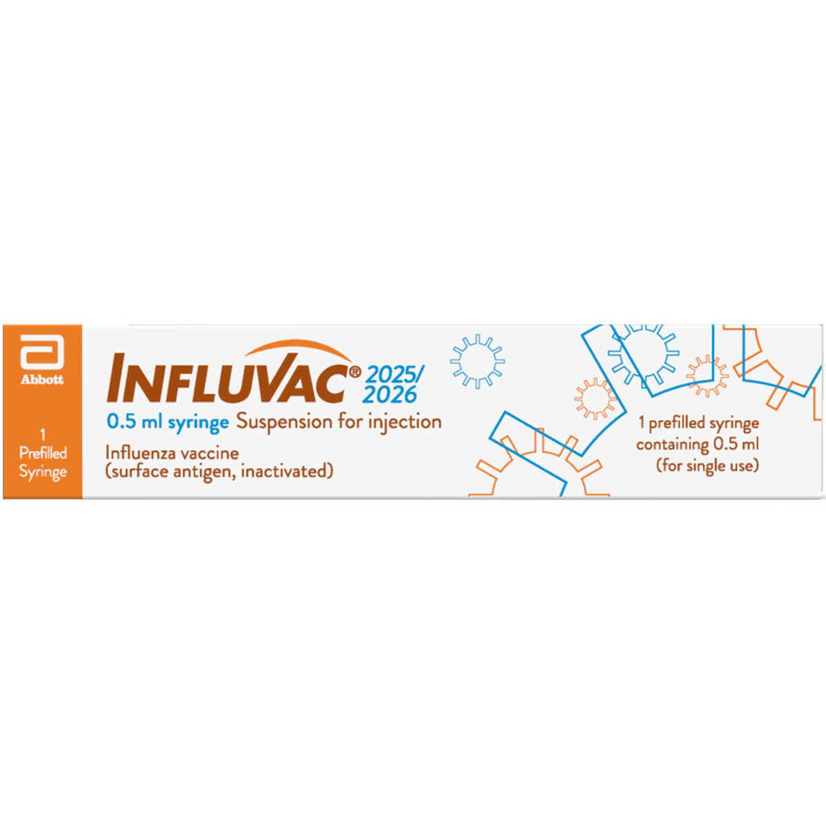 Influvac Flu Vaccine Prefilled Syringe 0.5ml (refrigerated) image number 0
