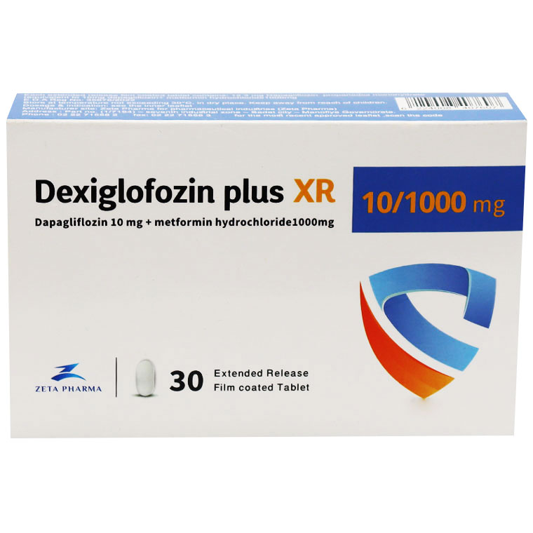Dexiglofozin Plus XR 10/1000 mg 30 Film Coated Tablets image number 0