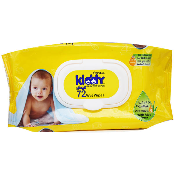 Sanita Kiddy Baby Wet Wipes With Cap 72 pieces image number 0