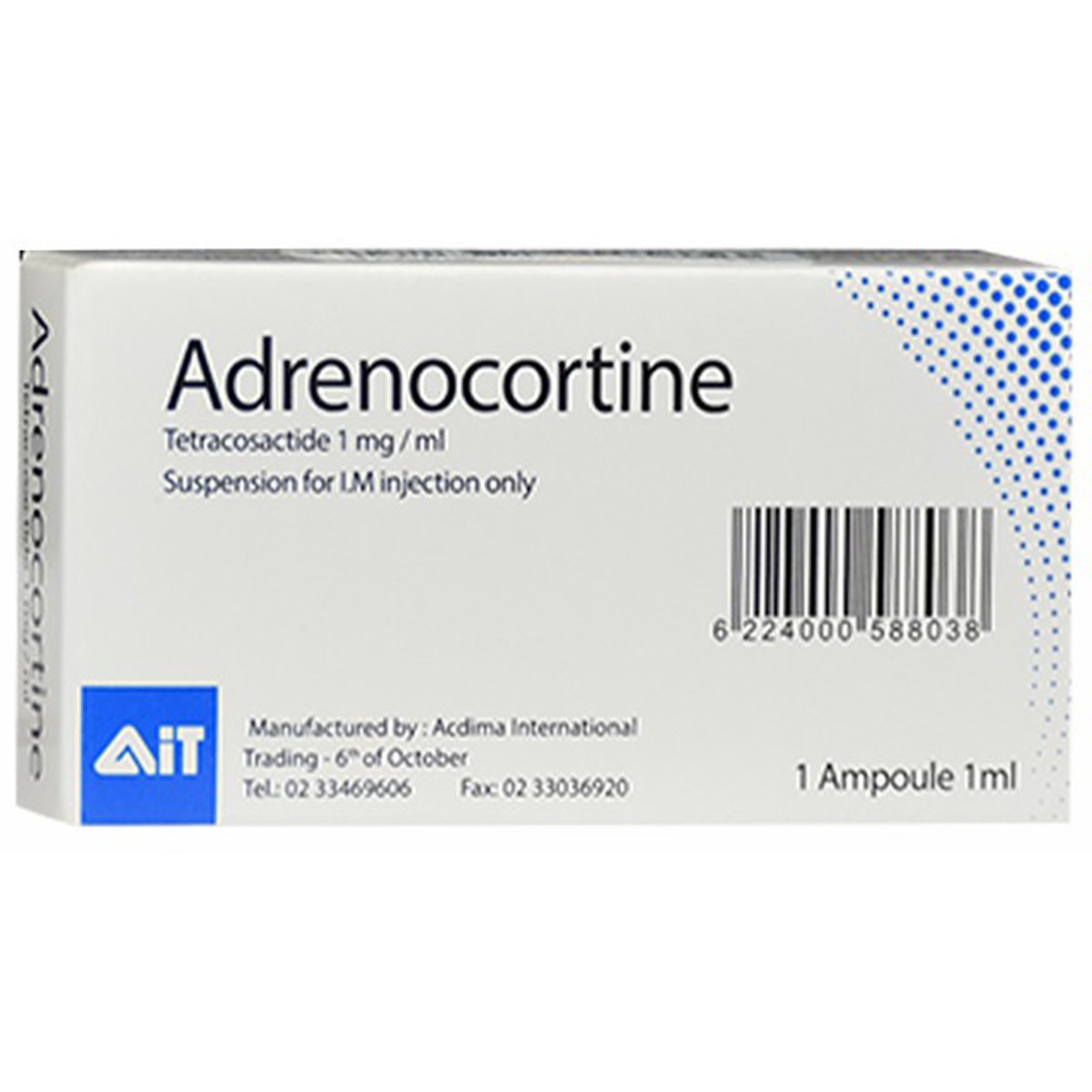 Adrenocortine 1Mg/1ml (Intramascular) 1 Ampoule (Refrigerated) image number 0