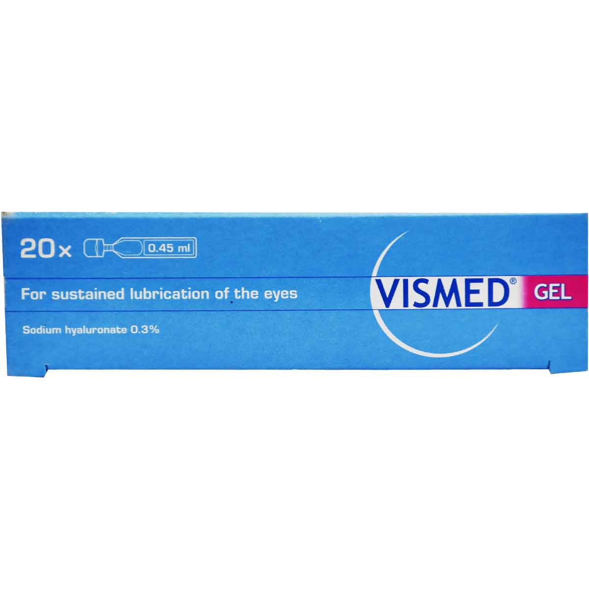 Vismed Gel 0.3% 0.45ml Lubricant Eye Drop 20 Ampoules image number 1