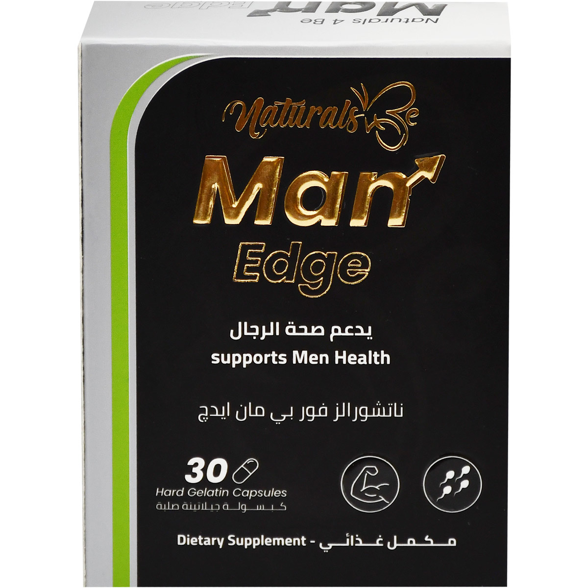Naturals 4 Be Man Edge 30 Hard Gelatin Capsules image number 0