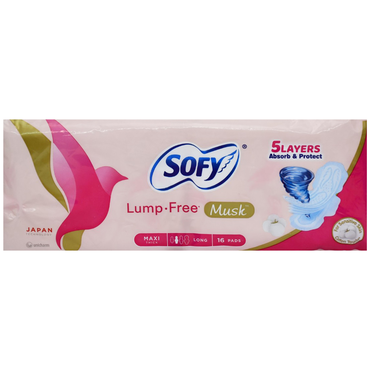 Sofy Soft & Lump Free Musk Maxi Thick Long 16 Pieces image number 0