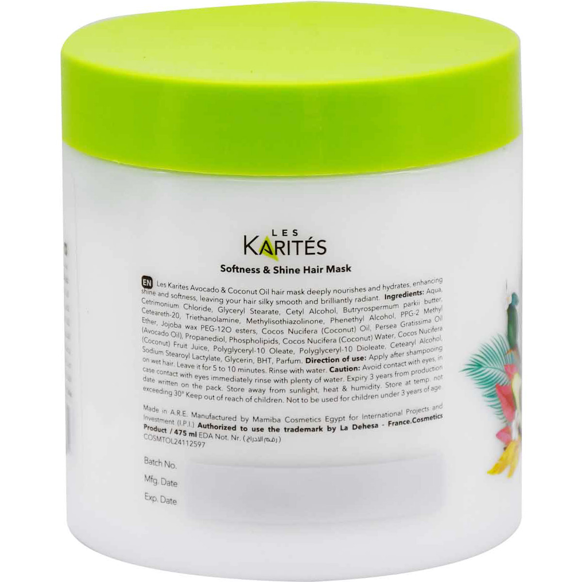 Karites Avocado and Coconut Oil Hair Mask 475 ml image number 1