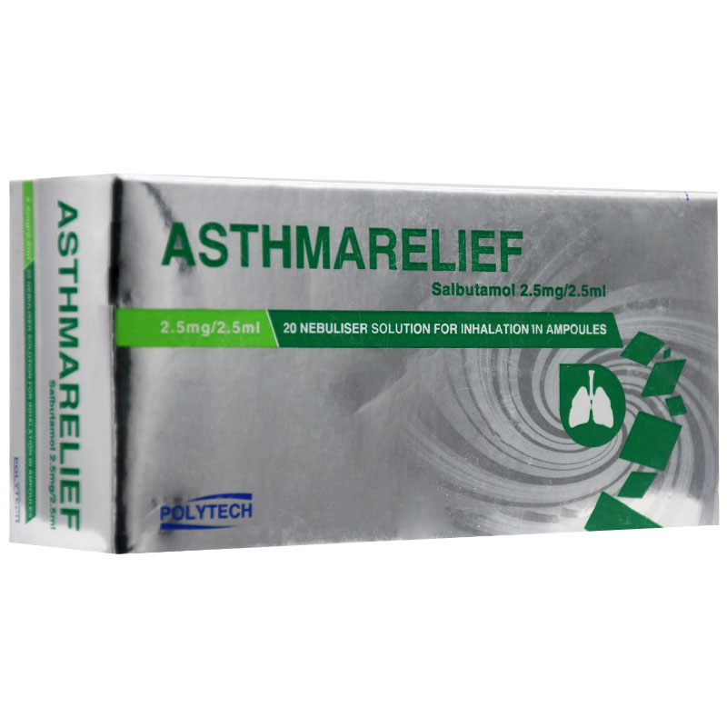 Asthmarelief 2.5mg/2.5ml Nebulizer Solution For Inhalation 20 Ampoule image number 0