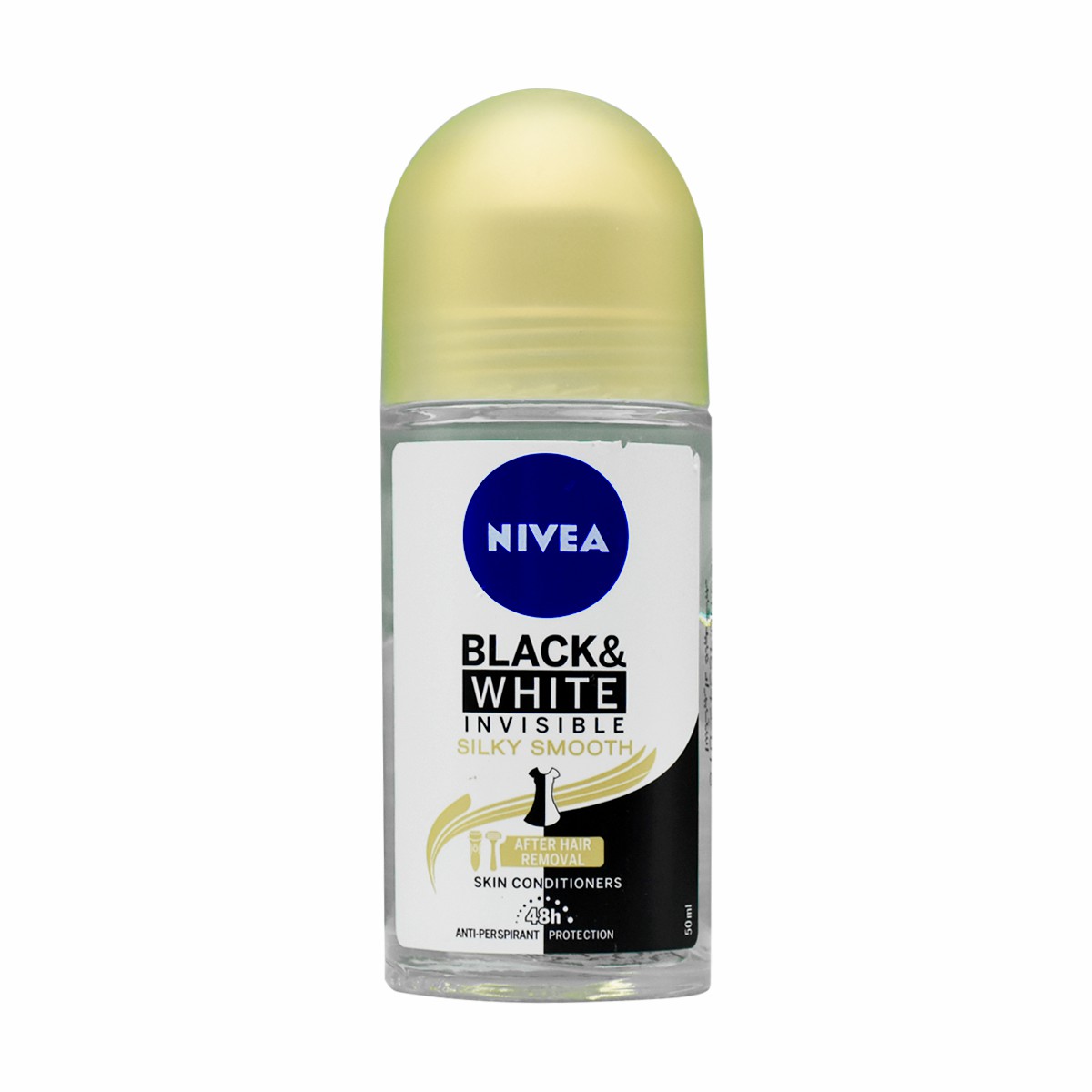 Nivea Black & White Invisible Silky Smooth Deodorant Roll On for Women 50ml image number 0