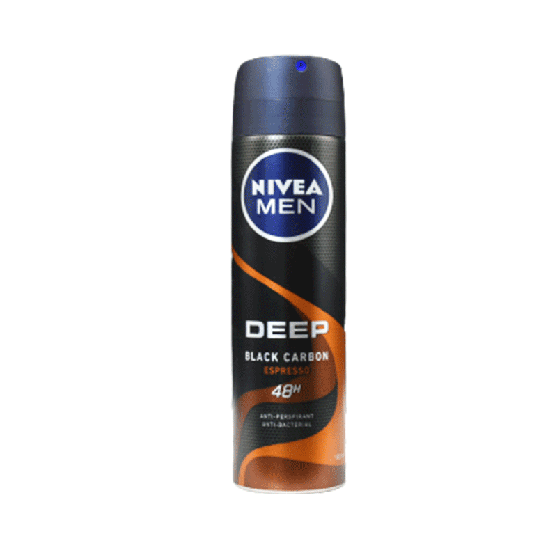 Nivea Men Deep Black Carbon Espresso Deodorant Spray 150ml image number 0