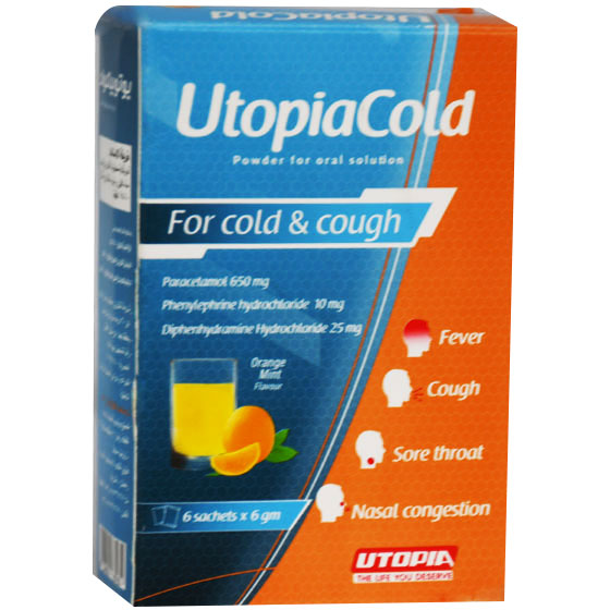Utopiacold For Cold and Cough ( Orange and Mint Flavor ) 6 Sachets image number 0