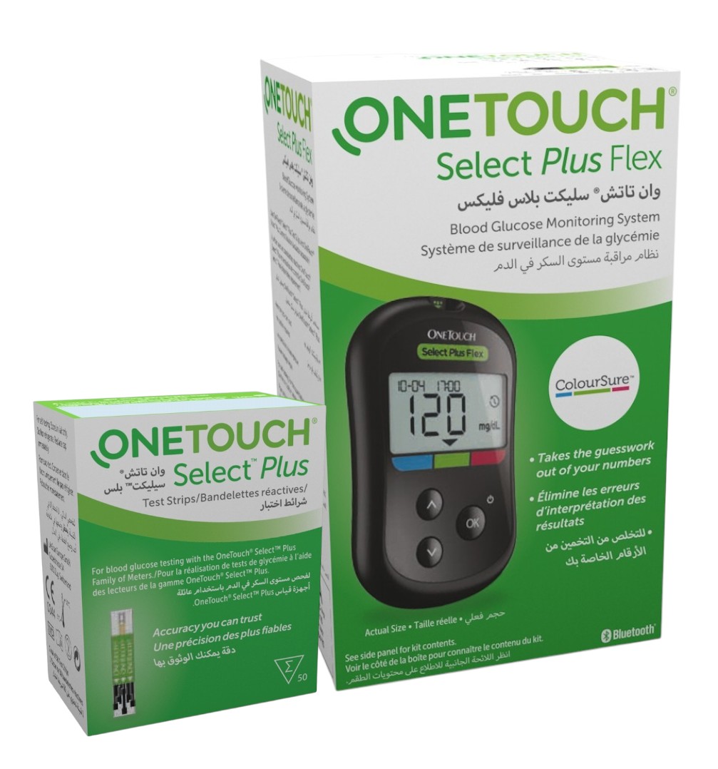 One Touch Select Plus Flex Monitor + 50 Strips (Offer Pack) image number 0