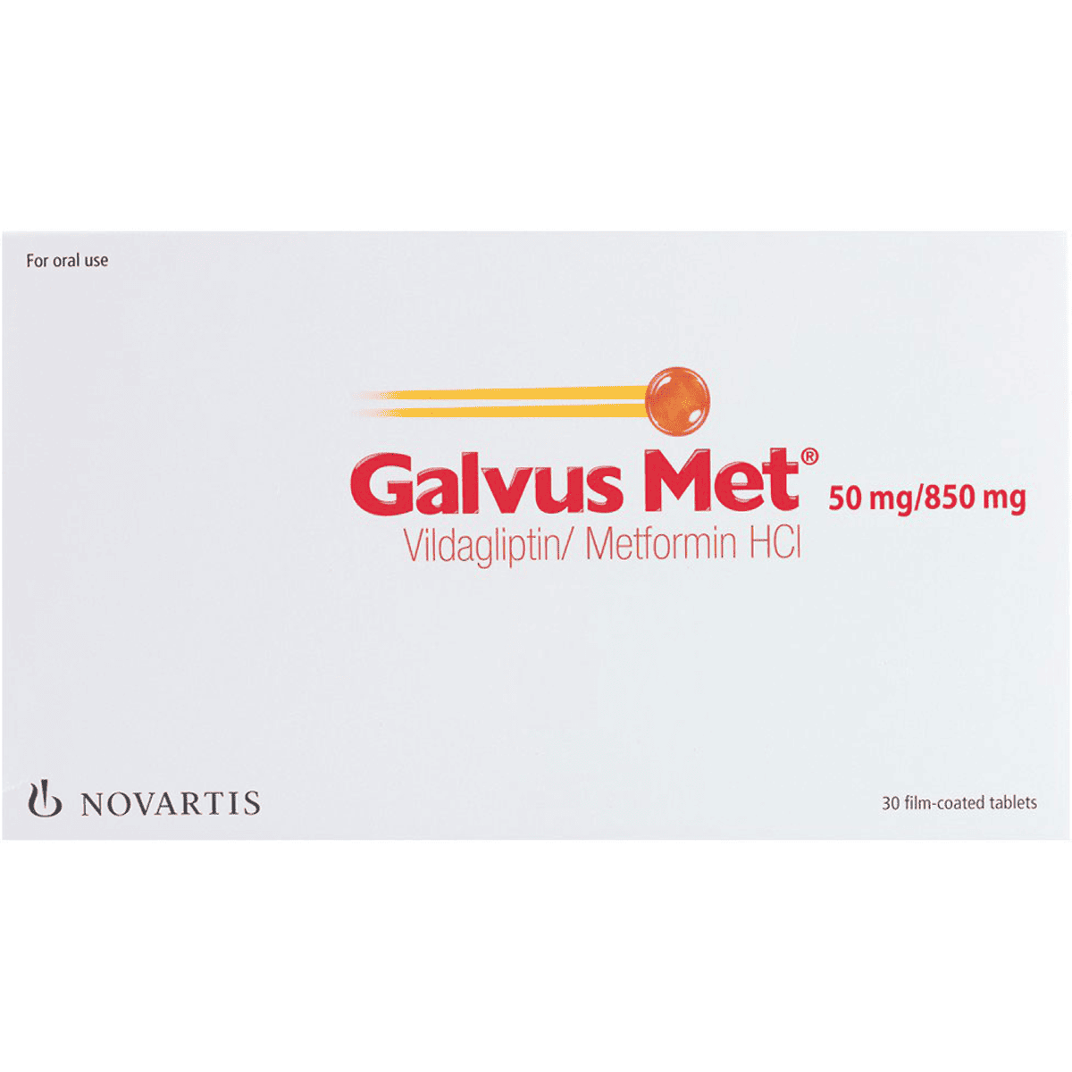 Galvus Met 50mg/850mg 30 Tablets image number 0