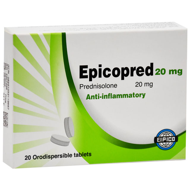 Epicopred 20mg 20 Orodispersible Tablets image number 0