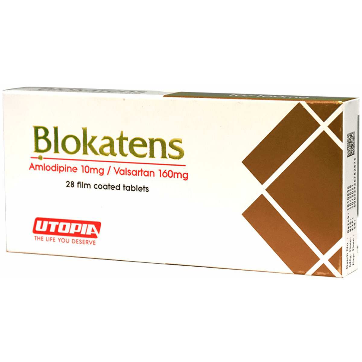 Blokatens 10/160mg 28 Tablets image number 0