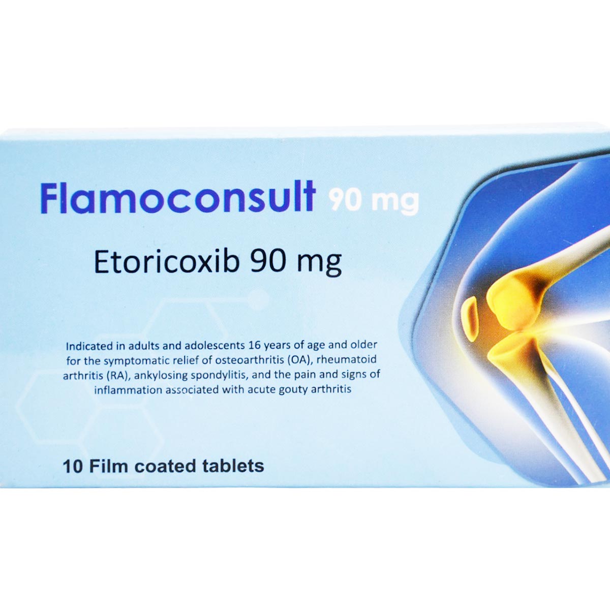 Flamoconsult 90mg 10 Film Coated Tablets image number 0