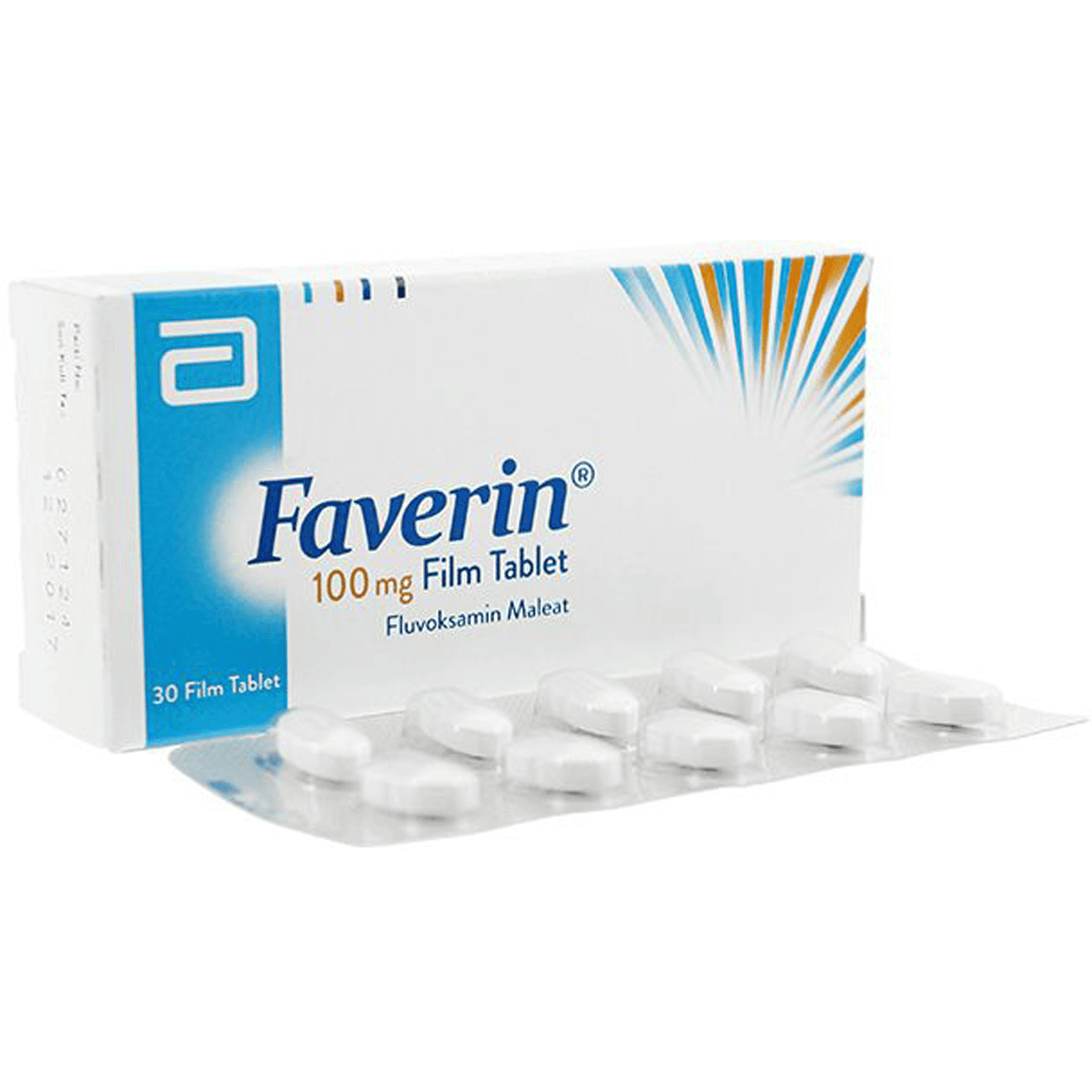 Faverin 100mg 30 Scored Film Coated Tablets image number 0