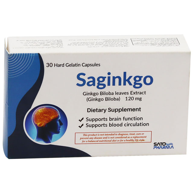 Saginkgo 120mg 30 Hard Gelatin Capsules image number 0