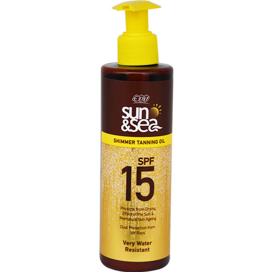 Eva Sun and Sea Shimmer Tanning Oil Spf(15) 200ml image number 0