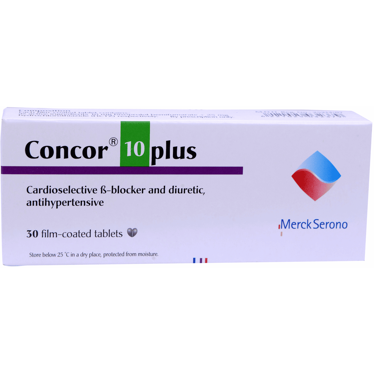 Concor 10mg Plus 30 Scored Film Coated Tablets image number 0