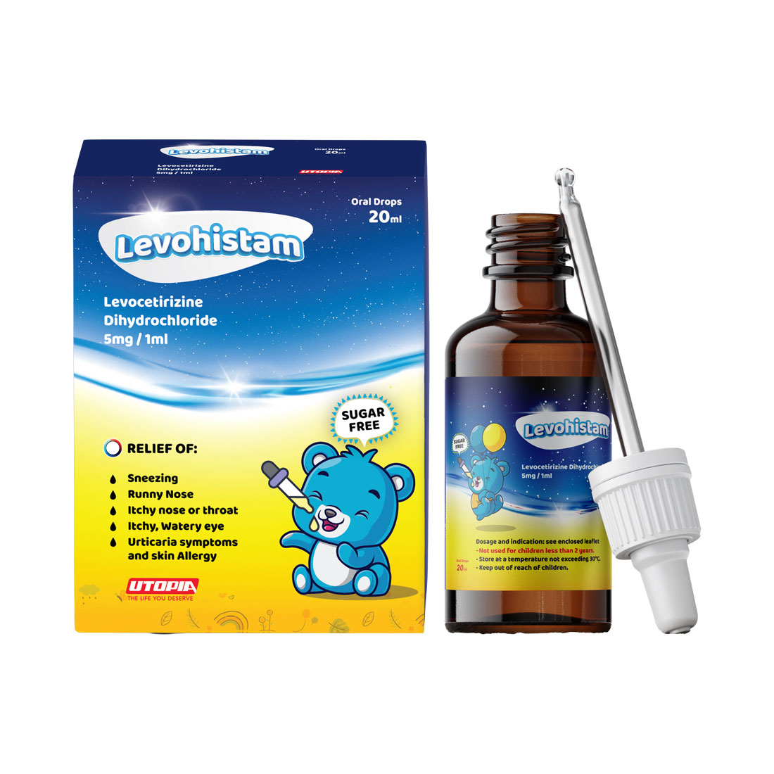 Levohistam 5Mg/ml 20ml Oral Drop image number 0