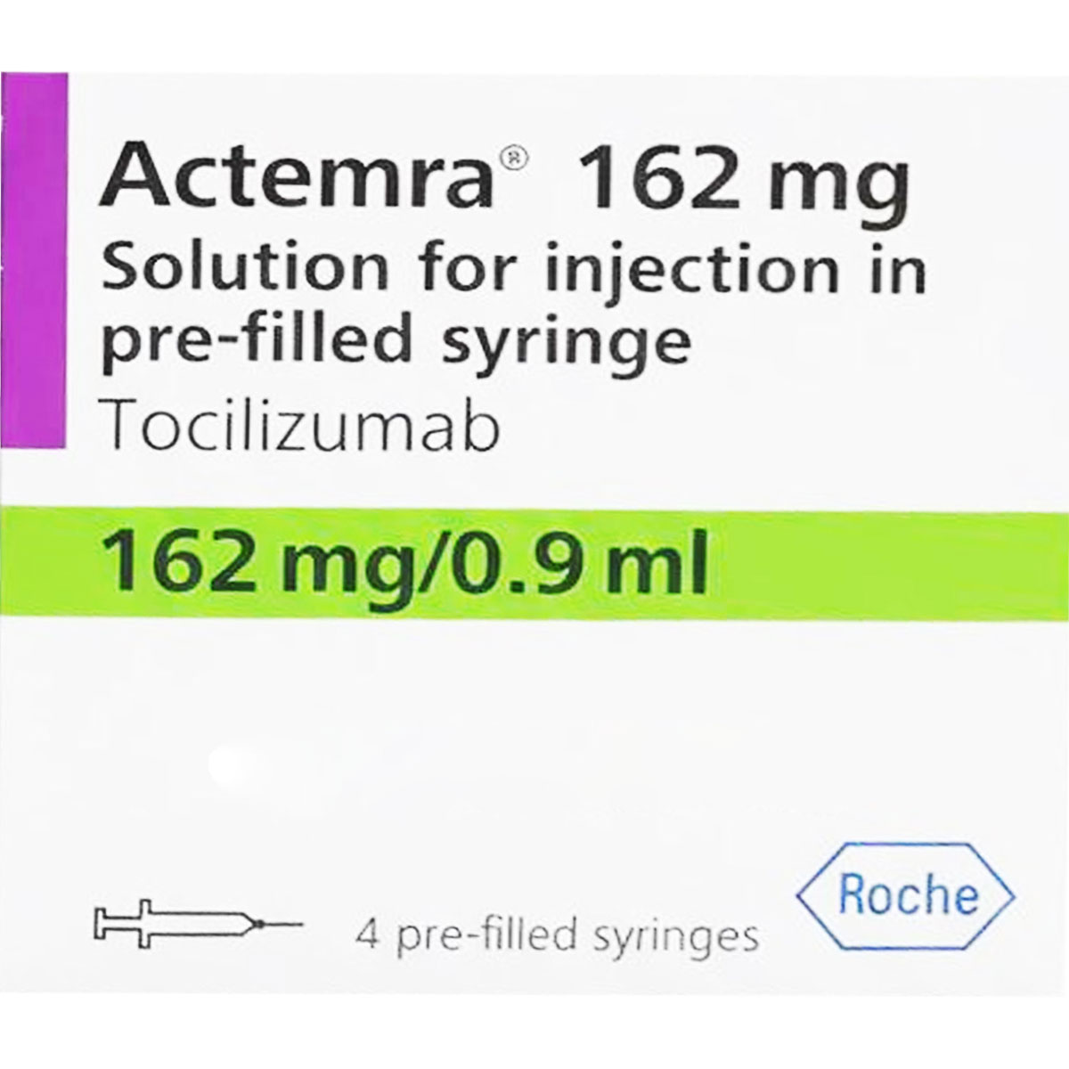 Actemra 162mg/0.9ml 4 Pre Filled Syringes (Refrigerated) image number 0