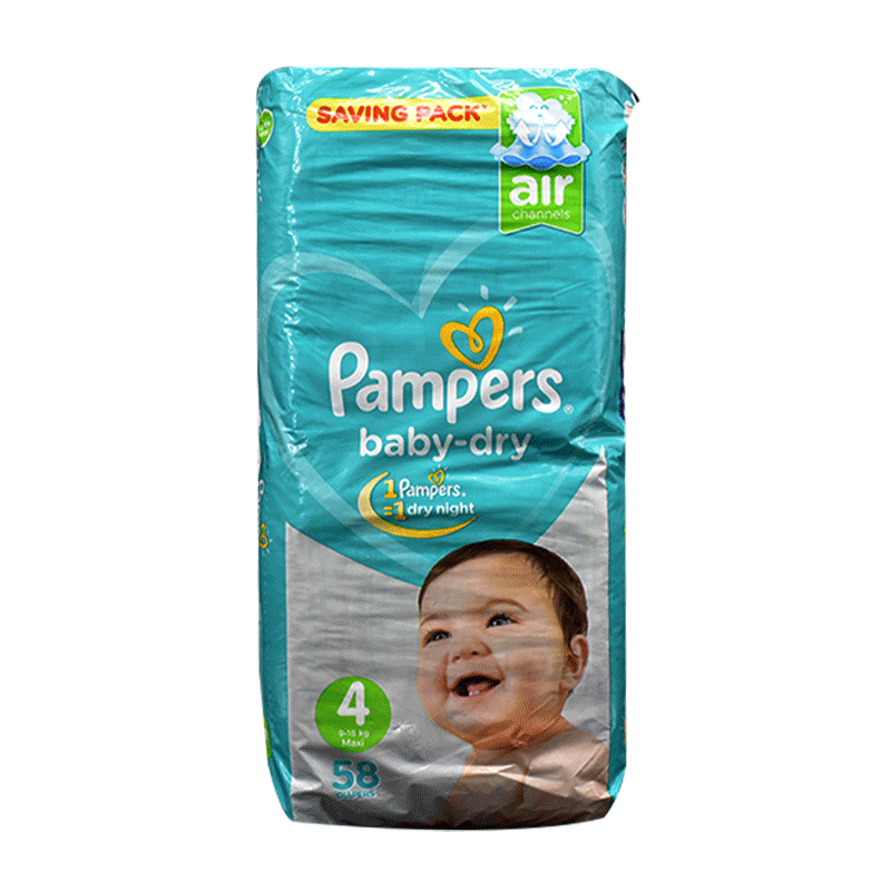 Pampers (4) Maxi (8-19/9-18kg) 58pcs image number 0