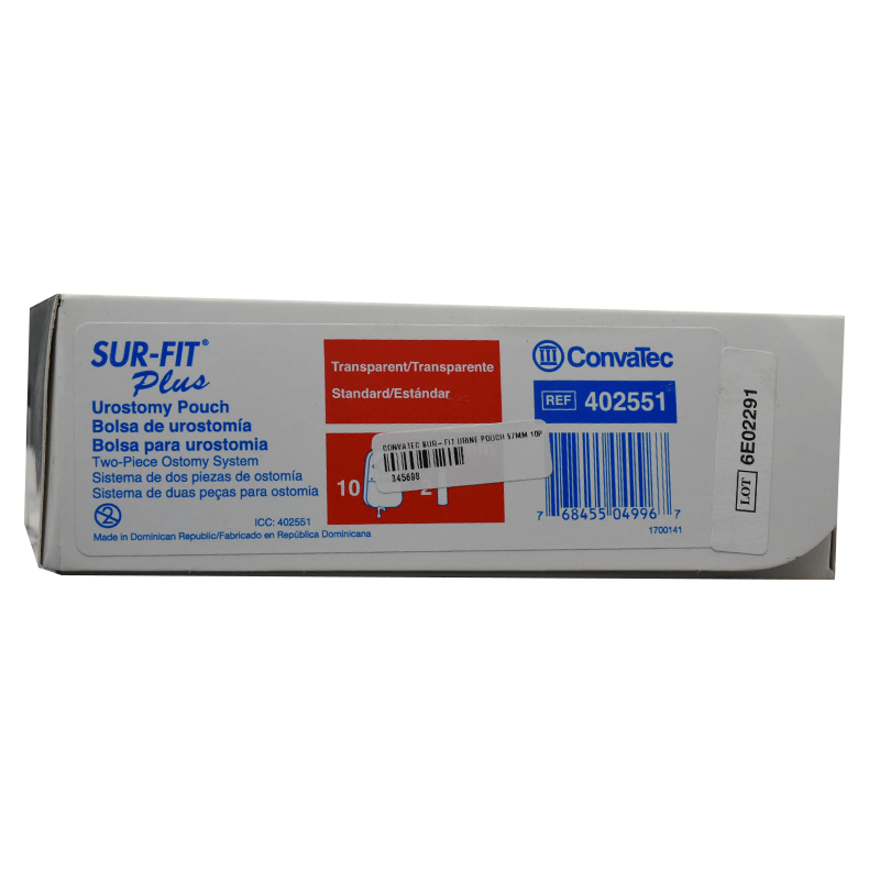 Convatec Sur Fit Urine Pouch 57Mm 10pcs image number 0