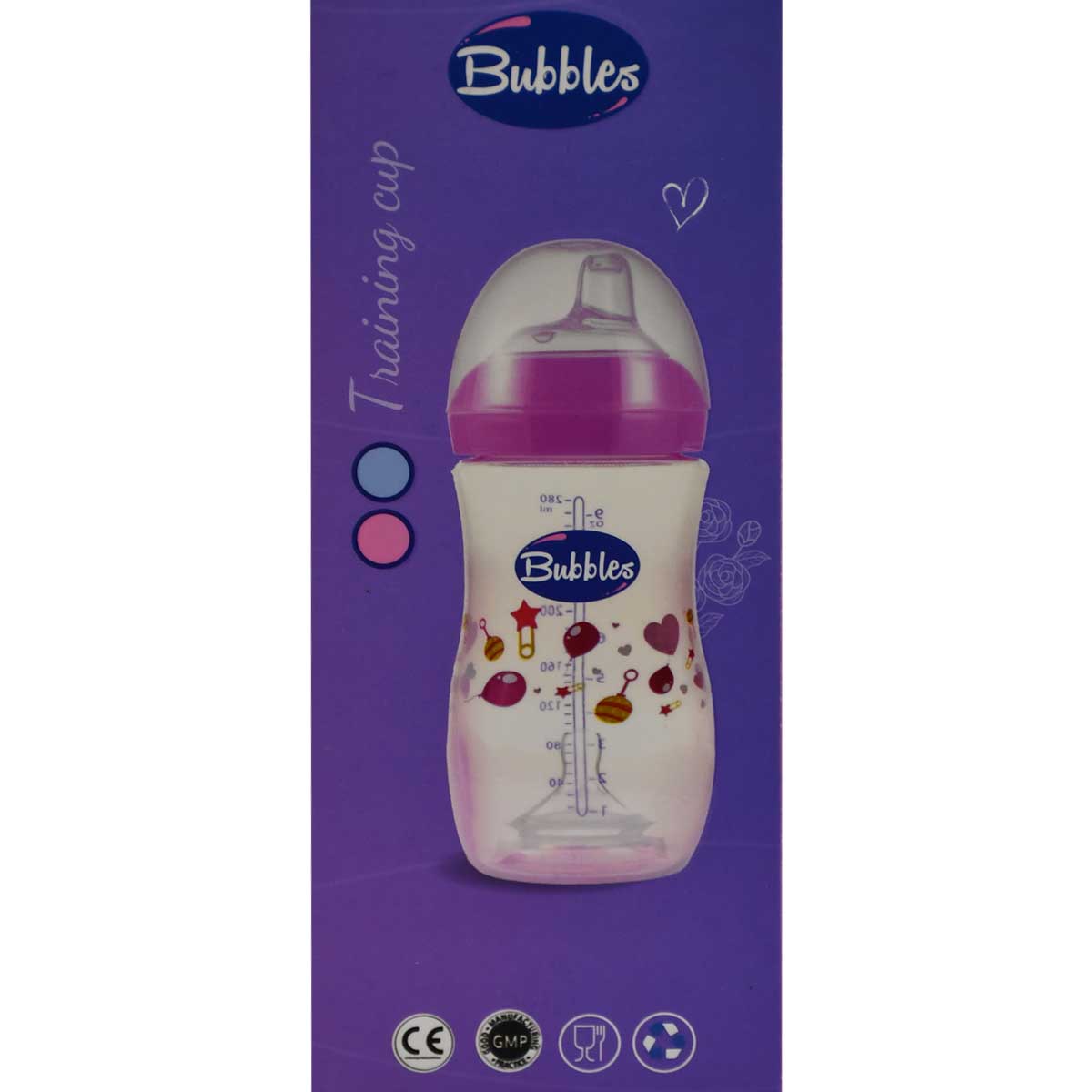 Bubbles Training Cup Pink 280 ml image number 1