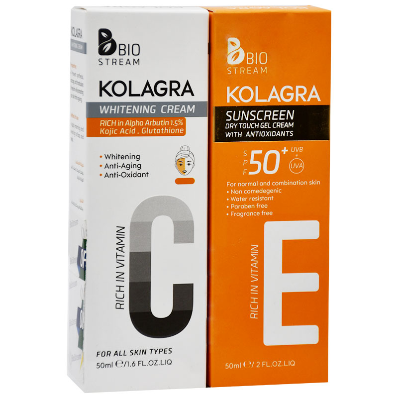 Kolagra (Sun Screen (50+) Gel Cream 50gm+Whitening Cream 50ml) (Offer Pack) image number 0