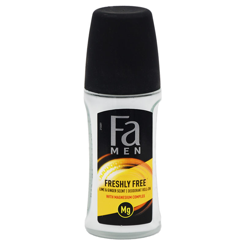 Fa Men Freshly Free Lime&Ginger Deodorant Roll On 50ml image number 0