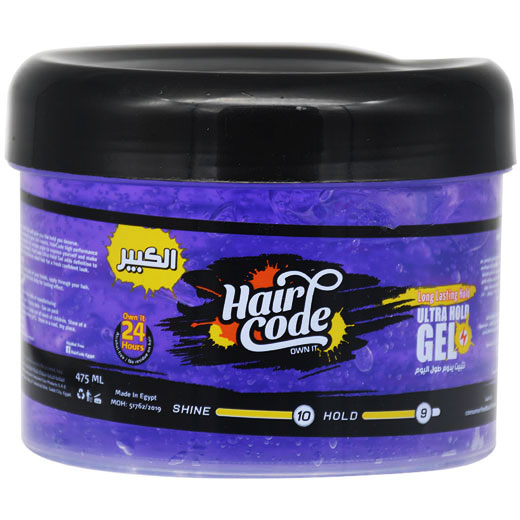 Hair Code Ultra Hold Purple Gel Jar 475ml image number 0
