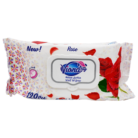 Vionatag Wet Wipes Rose 120 Pieces image number 0