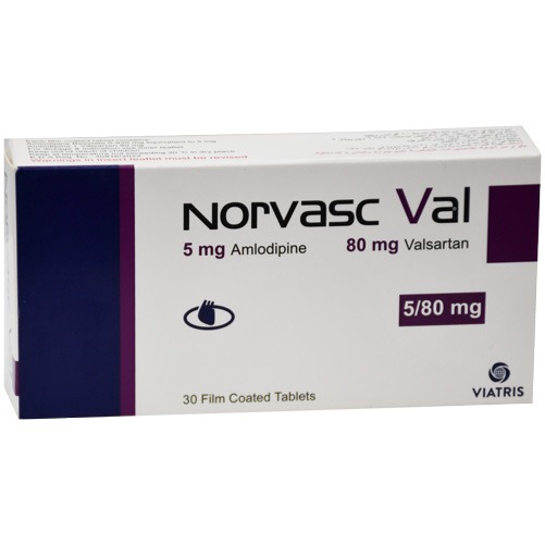 Norvasc Val 5mg/80mg 30 Film Coated Tablets image number 0