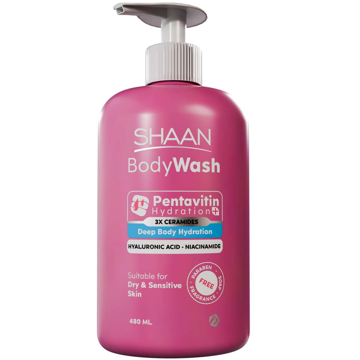 Shaan Fragrance Free Body Wash For Dry and Sensitive Skin 480 ml image number 0