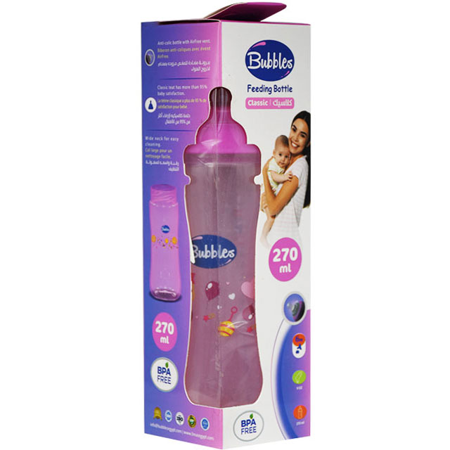 Bubbles Classic Bottle Pink (6)Month 270ml image number 0