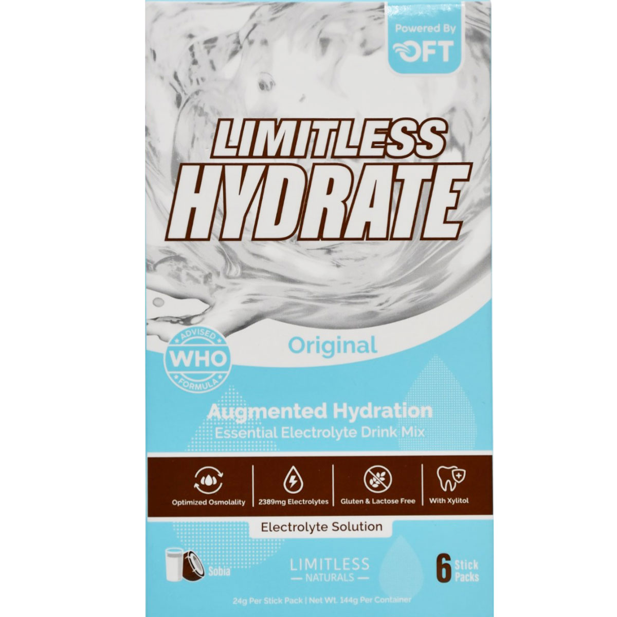 Limitless Hydrate Original Sobia Flavor 6 Sticks image number 0