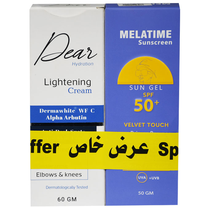 Melatime Spf(50+) Gel 50gm + Dear Light Cream 60gm (Offer Pack) image number 0