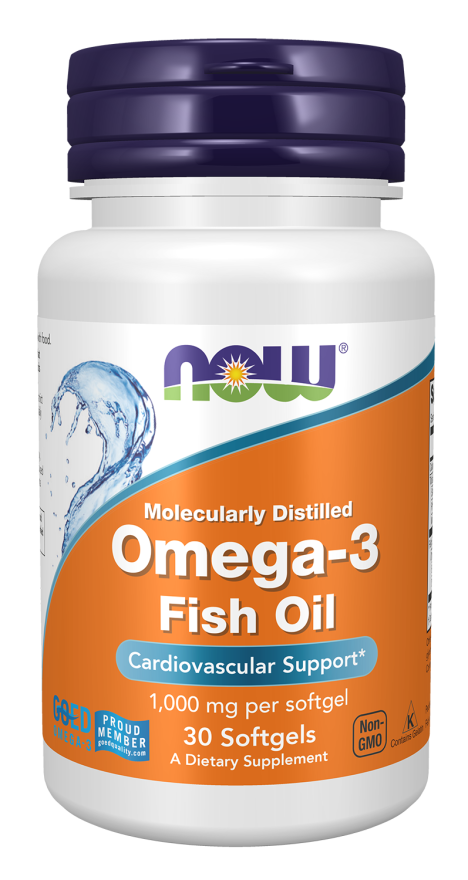 Now Omega 3 Fish Oil 1000mg 30 SoftGels image number 0