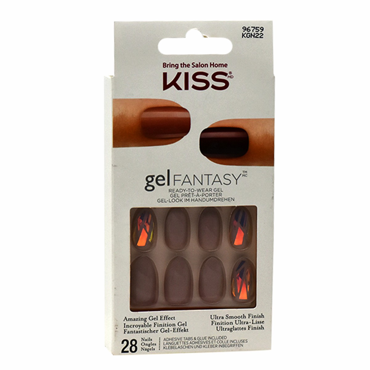 Kiss Gel Fantasy Nails 28pcs/kgn22 image number 0